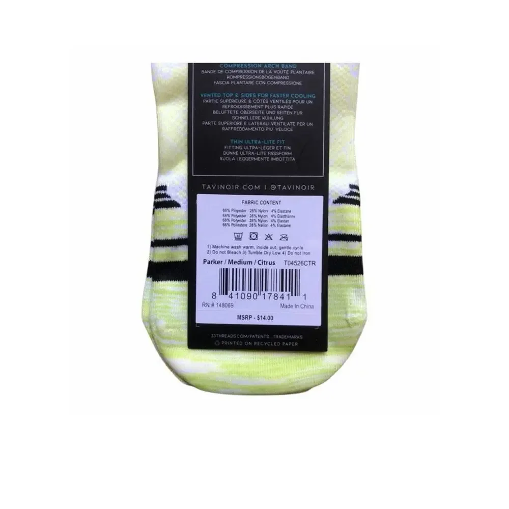 TAVI Sport Parker Citrus Performance Compression Socks Women’s Medium NWT